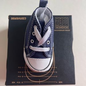 Converse Boys All Star First Baby Navy Blue Shoe 88865 Size 1 (0-3 mon)
